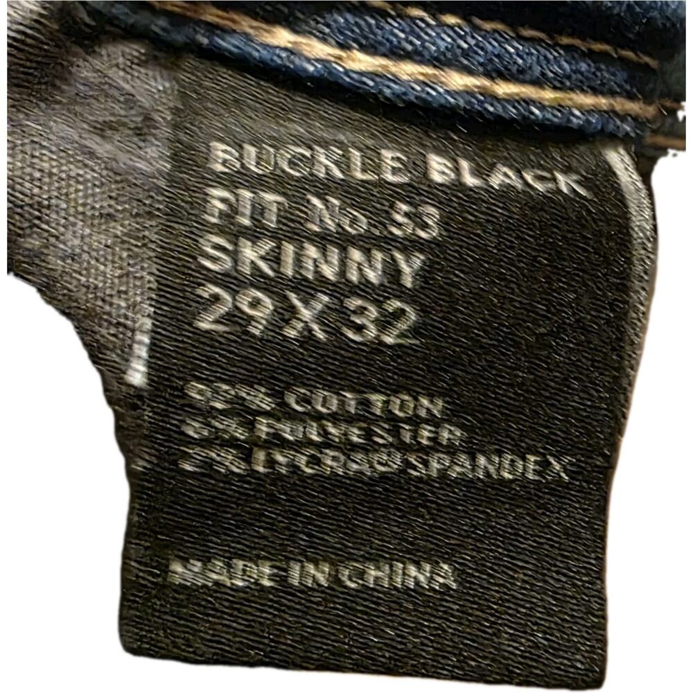 NWOT Women's Buckle Black Fit # 53 Skinny Jeans Size 29x32 Mid-Rise - Picture 5 of 5